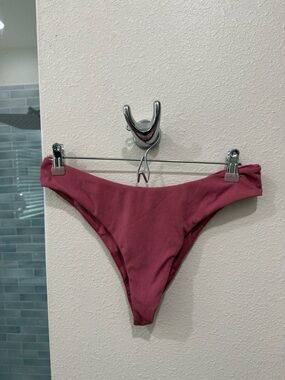 Women’s Mauve Ribbed Bikini Bottoms